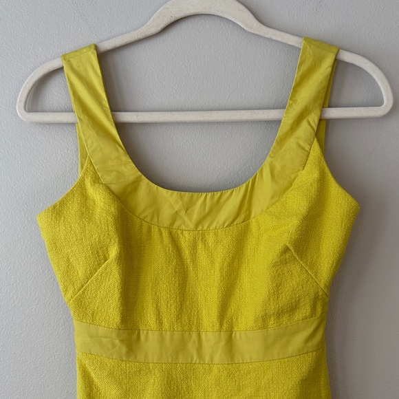Anthropologie Maeve Sleeveless Mini Dress With Back Cutout In Chartreuse - Picture 5 of 12